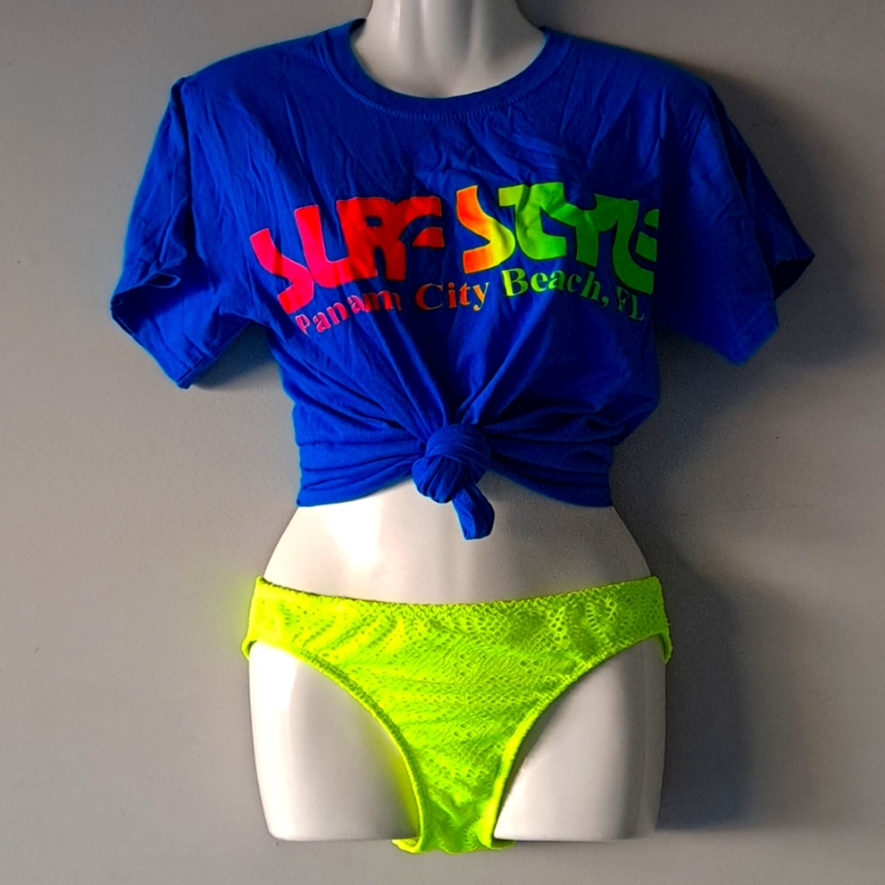 Beach tshirt and swimsuit bottoms